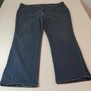 Avenue Jeans High Rise Women's Blue Cotton Blend Denim Jeans Measured (48×29.5)